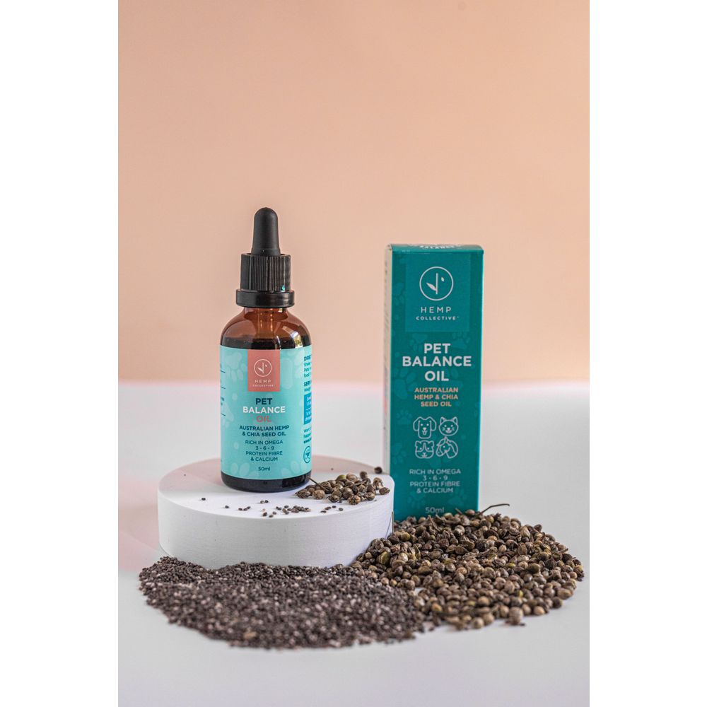 Hemp Collective Pet Balance Oil Hemp Chia Seed Oil pack front