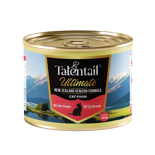 Talentail Ultimate Premium New Zealand Venison Wet Cat Food - 180g x 12 | PeekAPaw Pet Supplies