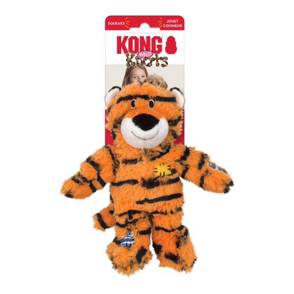 KONG Dog Toys Wild Knots Tiger - Small/Medium | PeekAPaw Pet Supplies