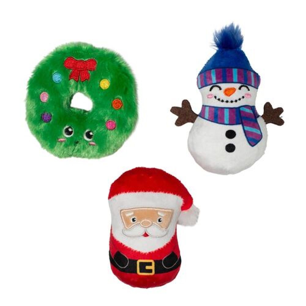 Fringe Studio Christmas Plush Dog Toy Set - We Have Great Chemis-Tree - Default Title | PeekAPaw Pet Supplies