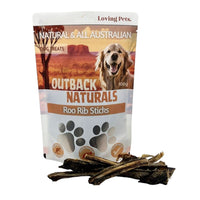 Loving Pets Roo Rib Sticks Dog Treats - 100g | PeekAPaw Pet Supplies
