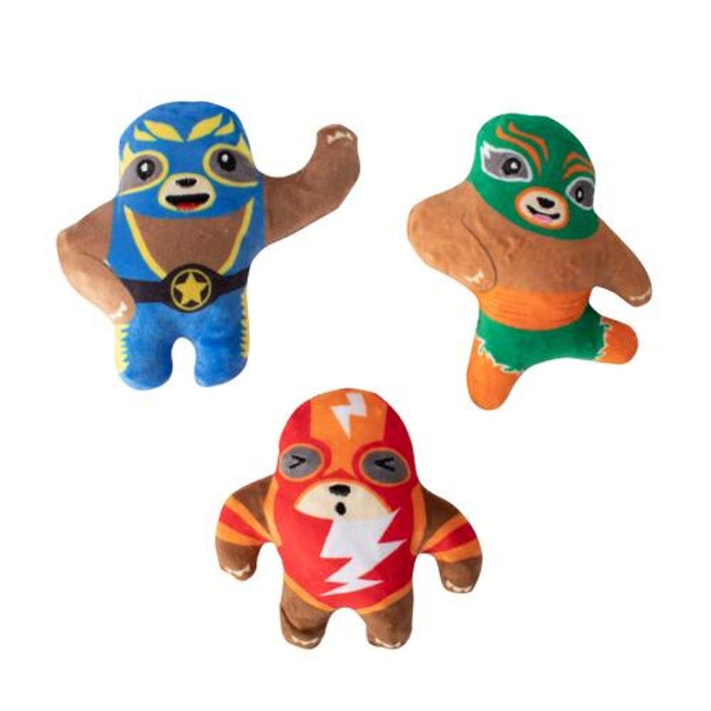 Fringe Studio Plush Dog Toy Set - Mexican Wrestlers - Default Title | PeekAPaw Pet Supplies