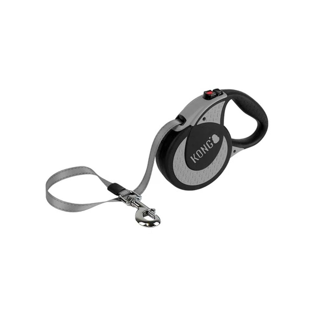 KONG Dog Ultimate Retractable Leash - Xlarge Grey | PeekAPaw Pet Supplies