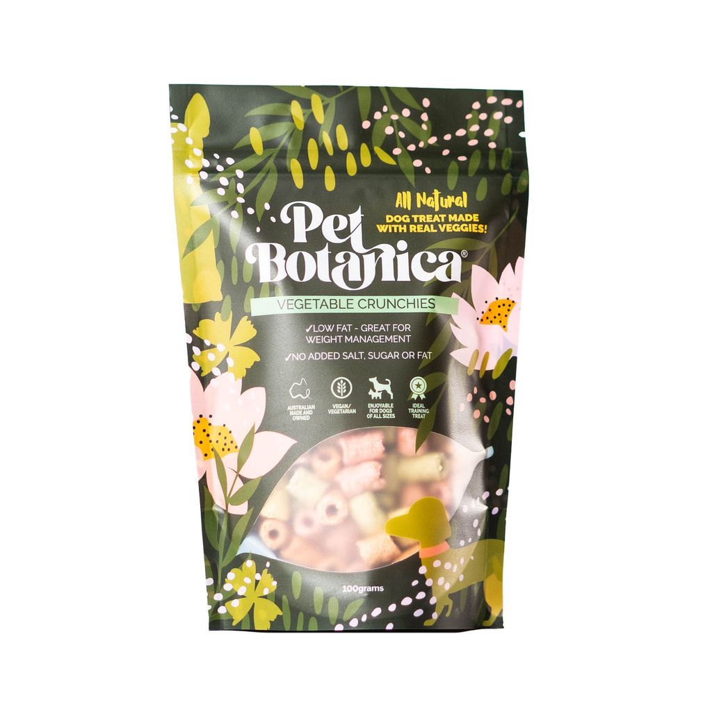 Pet Botanica Vegetable Crunchies Dog Treats pack front