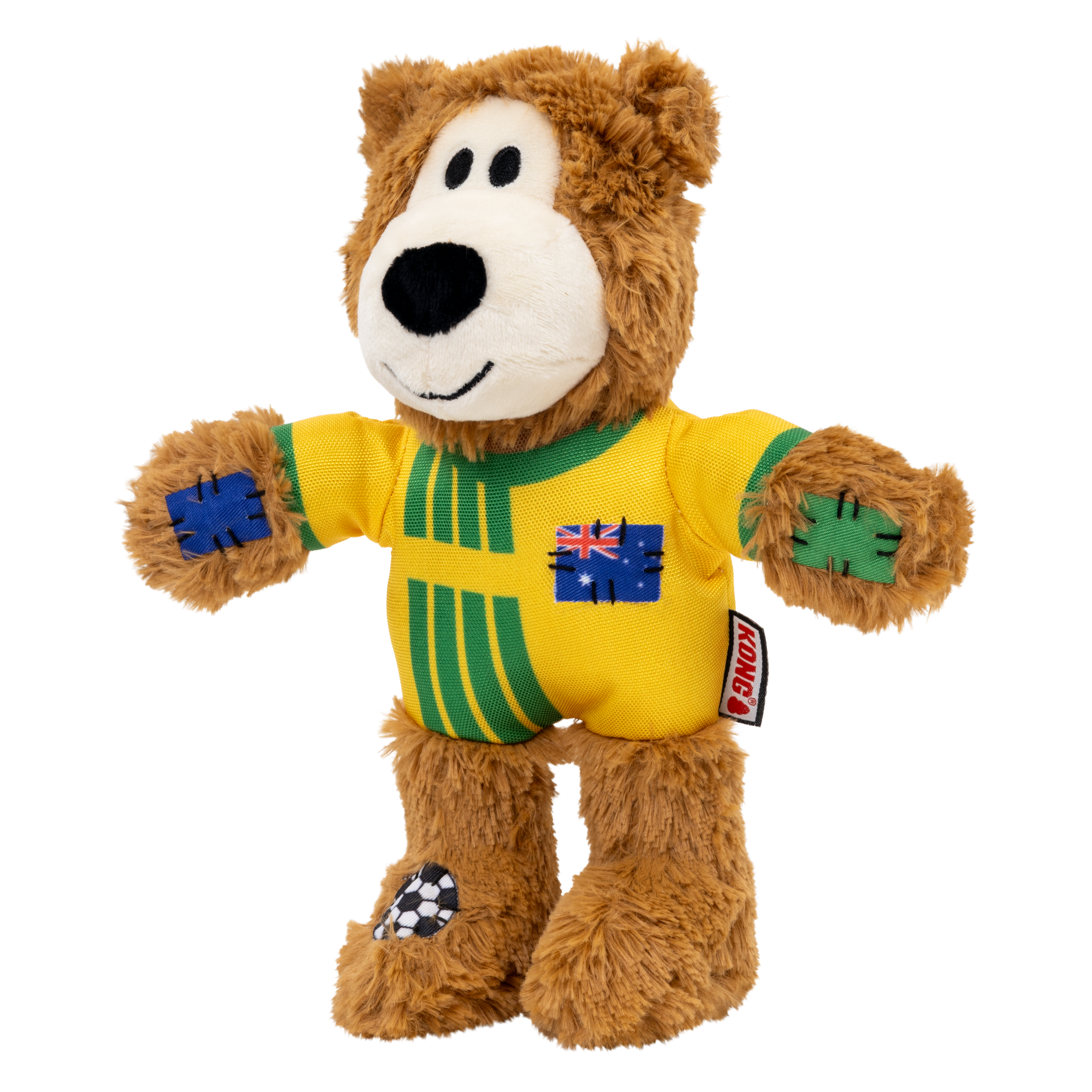 KONG Dog Toys Wild Knots Sport Bear Australia product shot on a white background