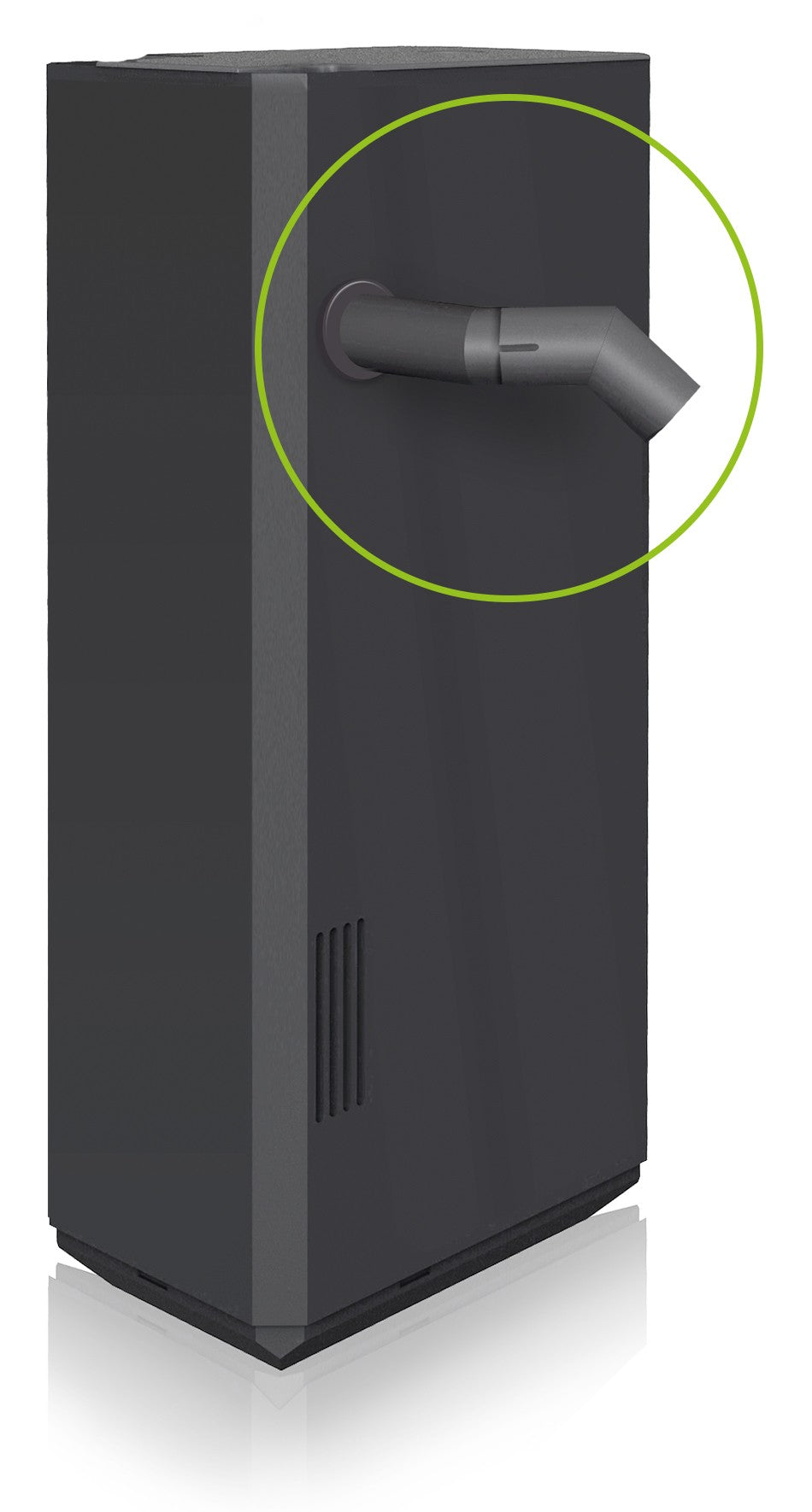 Juwel diversion nozzle fitted to a filter outlet