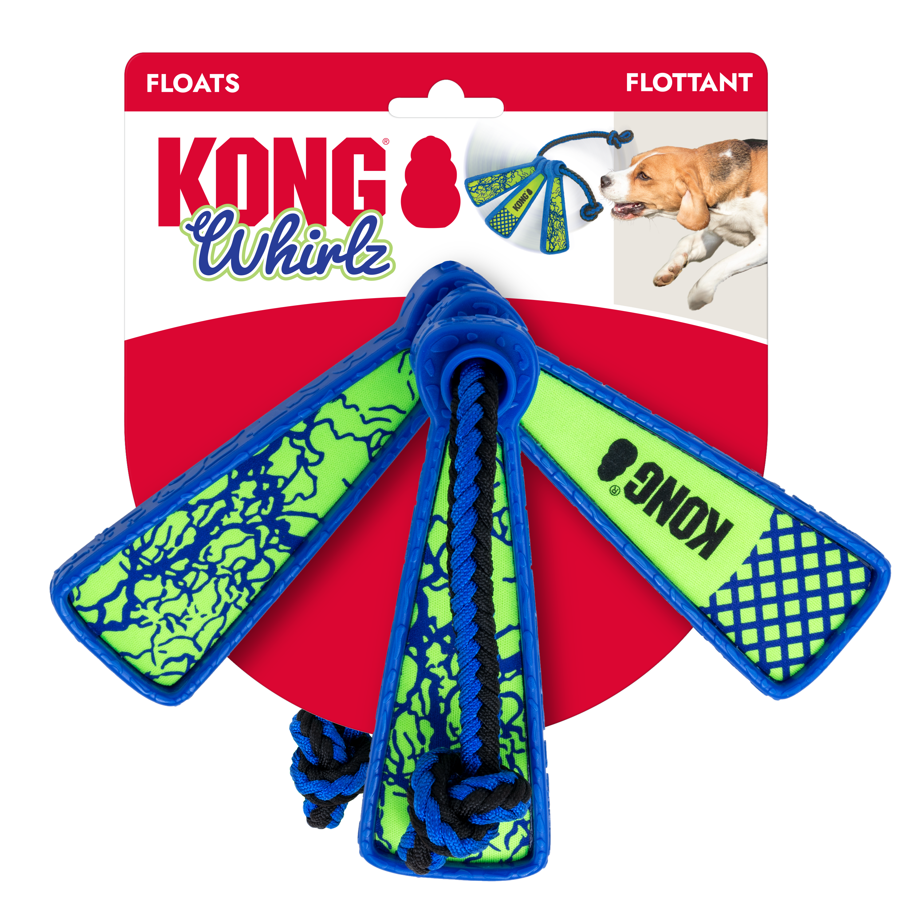 KONG Dog Toys Whirlz Rope in its retail pack