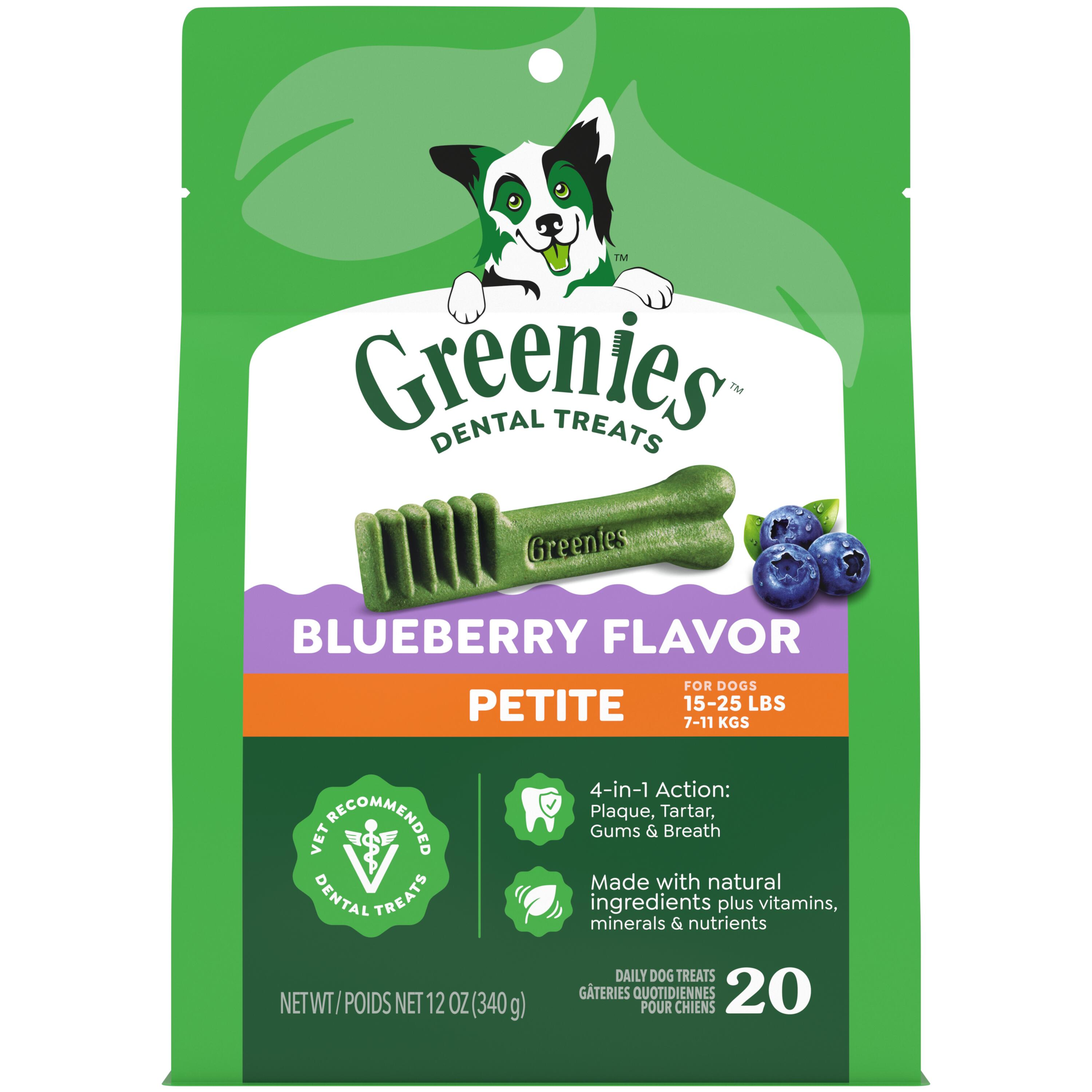 GREENIES Blueberry Petite(7-11kg) Dental Dog Treats front of pack