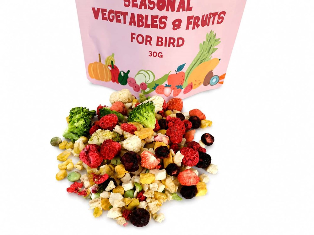 Beak Joy Freeze-Dried Seasonal Vegetables & Fruits Bird Treats