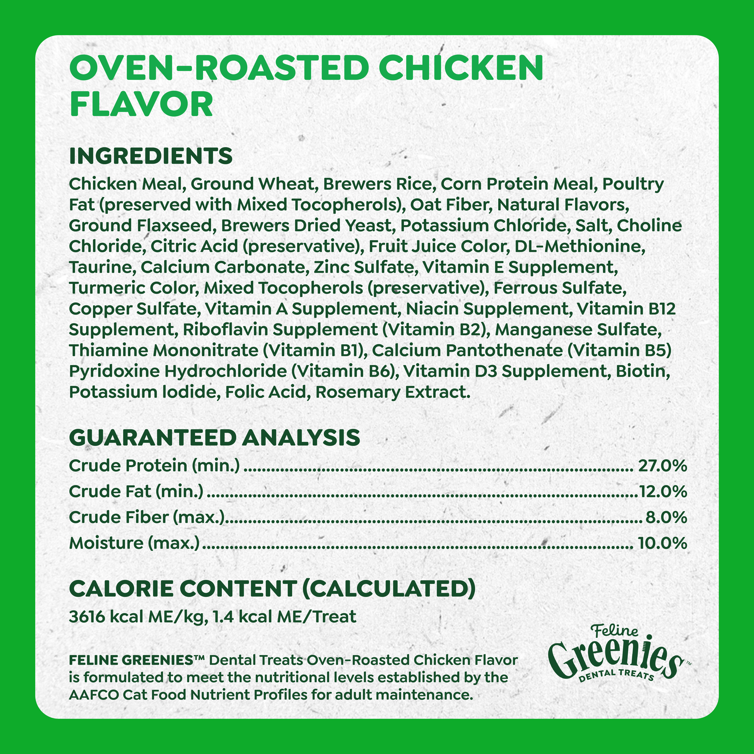 GREENIES Feline Dental Cat Treat Oven-Roasted Chicken Flavour product detail 6