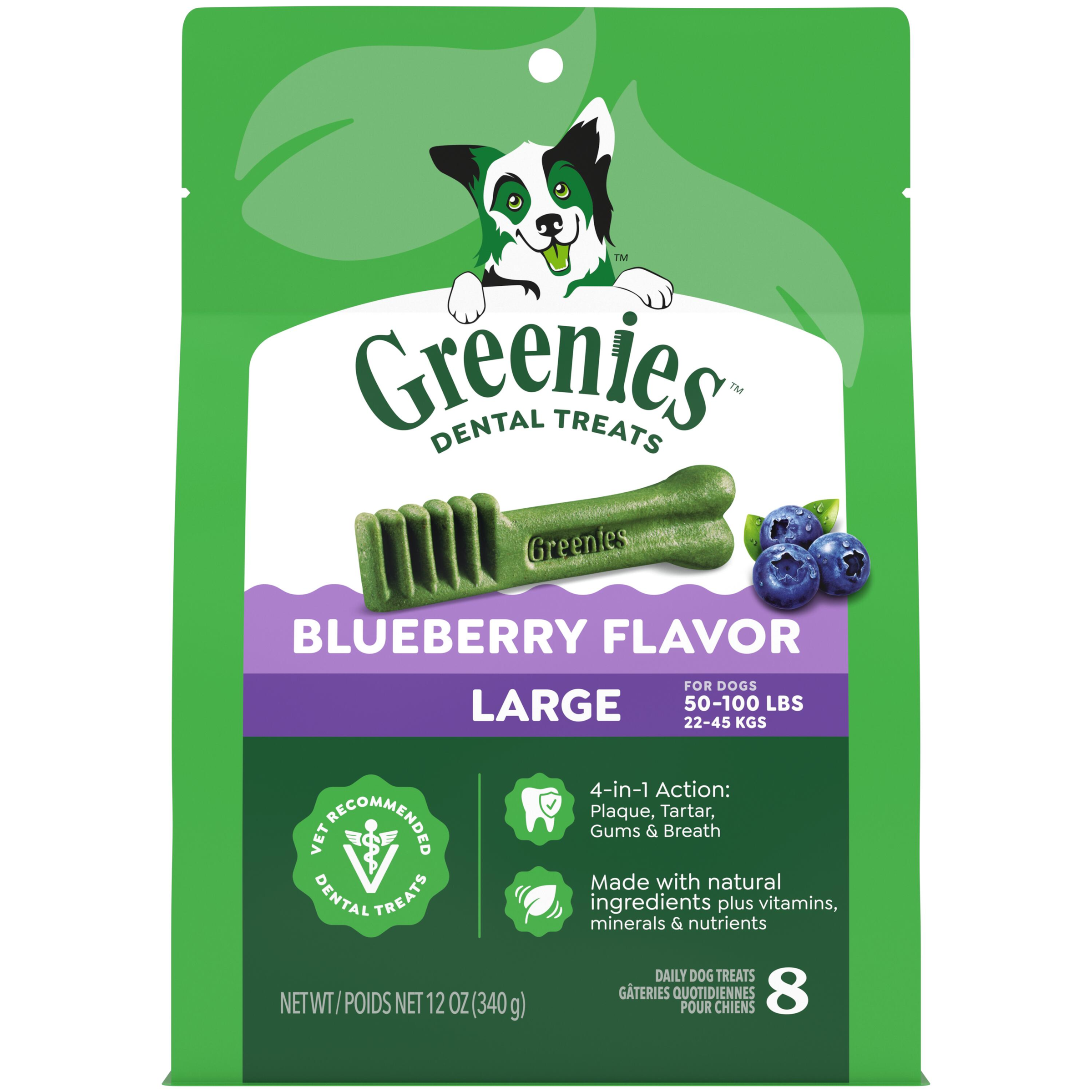 GREENIES Blueberry Large(22-45kg) Dental Dog Treats front of pack