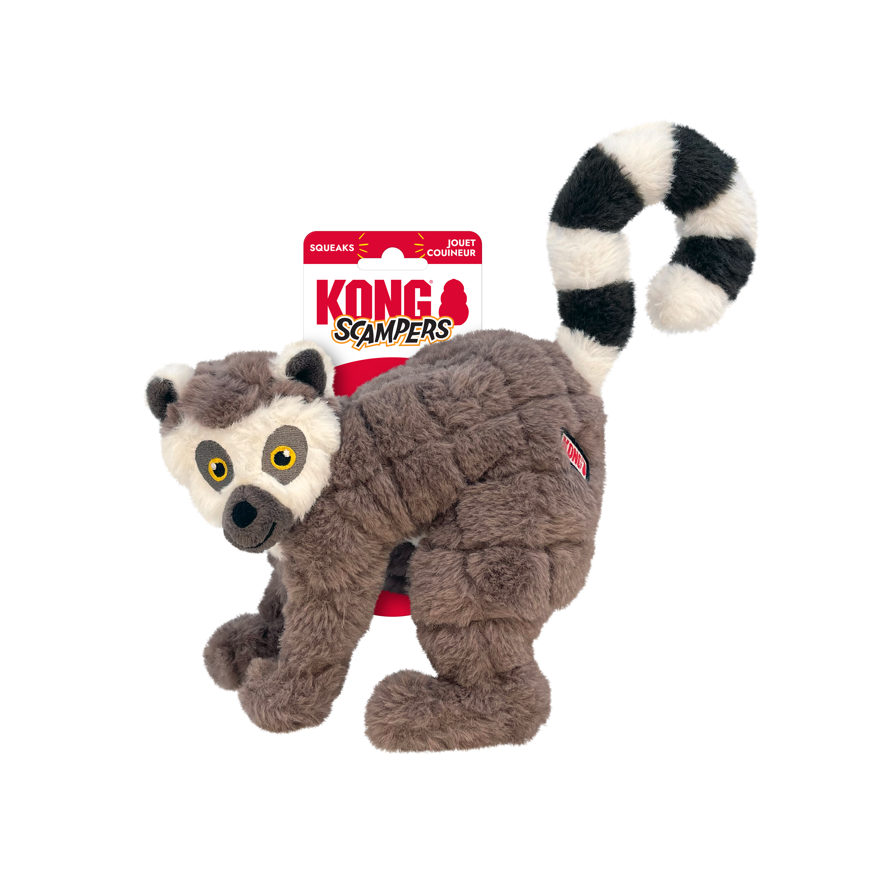 KONG Dog Toys Scampers Lemur in retail packaging