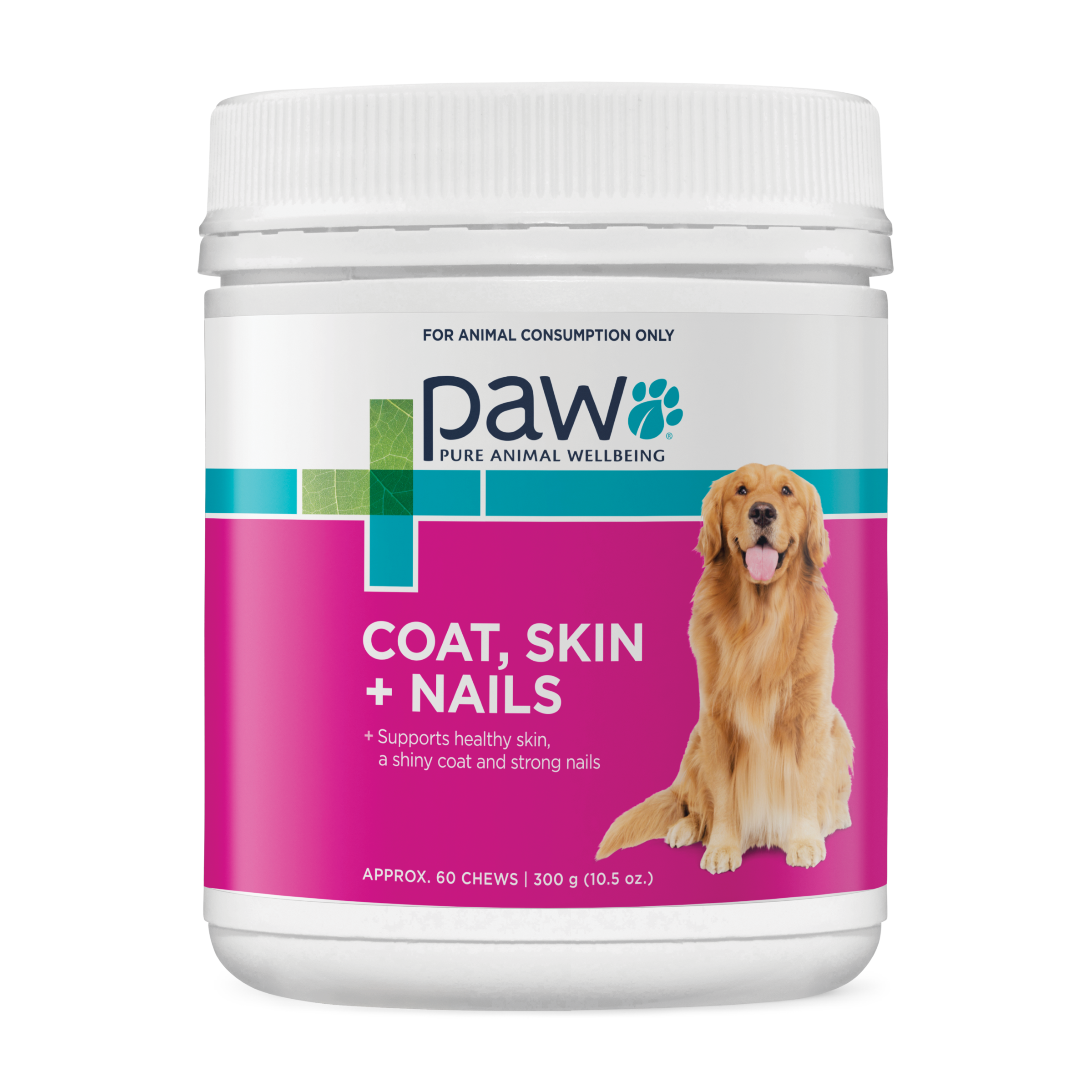PAW by Blackmores Coat, Skin + Nails Multivitamin Chews front of pack