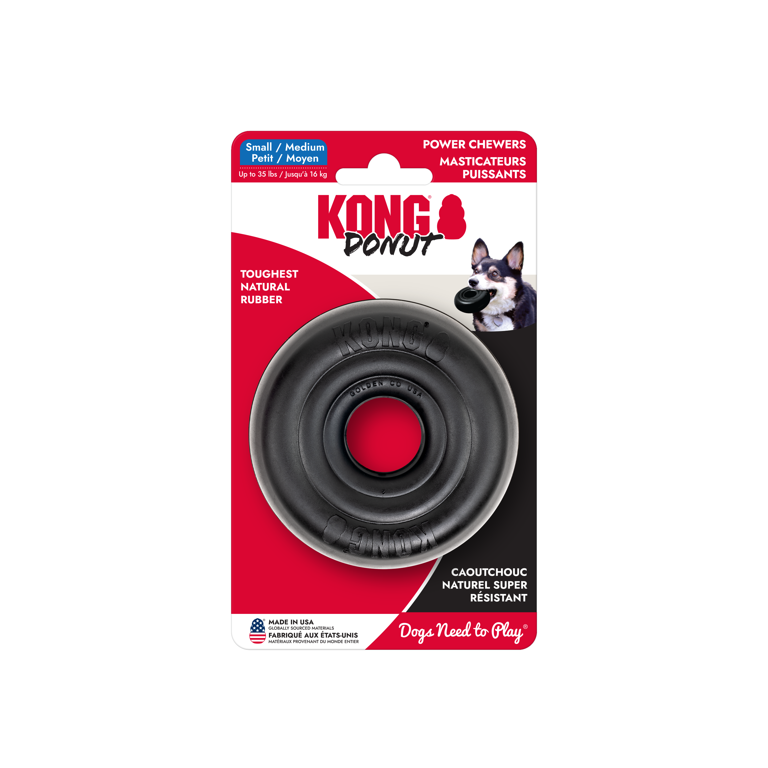 KONG Dog Toys Extreme Donut shown in its retail packaging