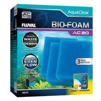 Fluval AquaClear Bio Foam Insert Blue 3 Pack - AC20 | PeekAPaw Pet Supplies