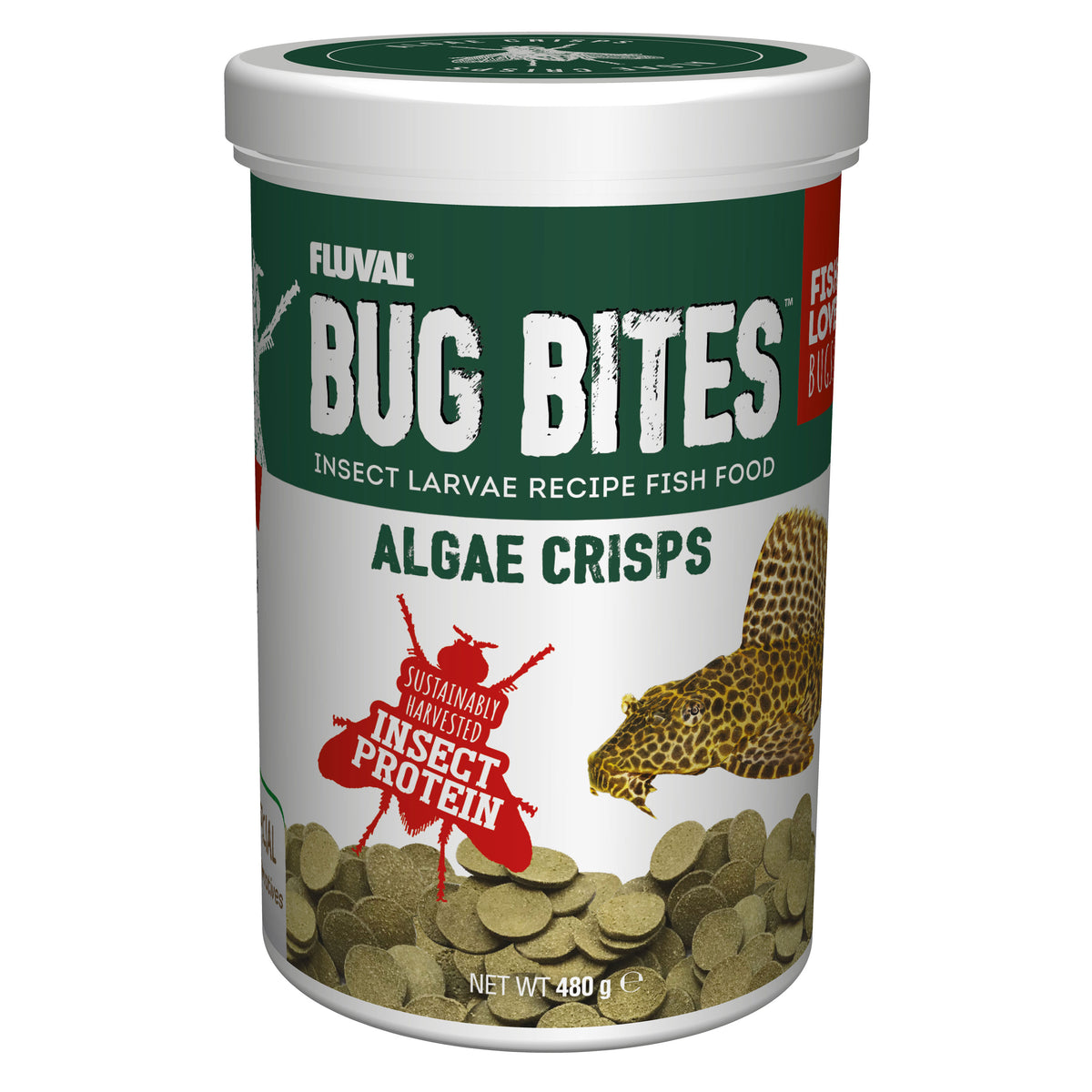 Fluval Bug Bites Algae Wafers - 480g | PeekAPaw Pet Supplies
