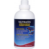 Nutrafin African Cichlid Conditioner in a 500ml bottle, dark blue label with cichlids pictured
