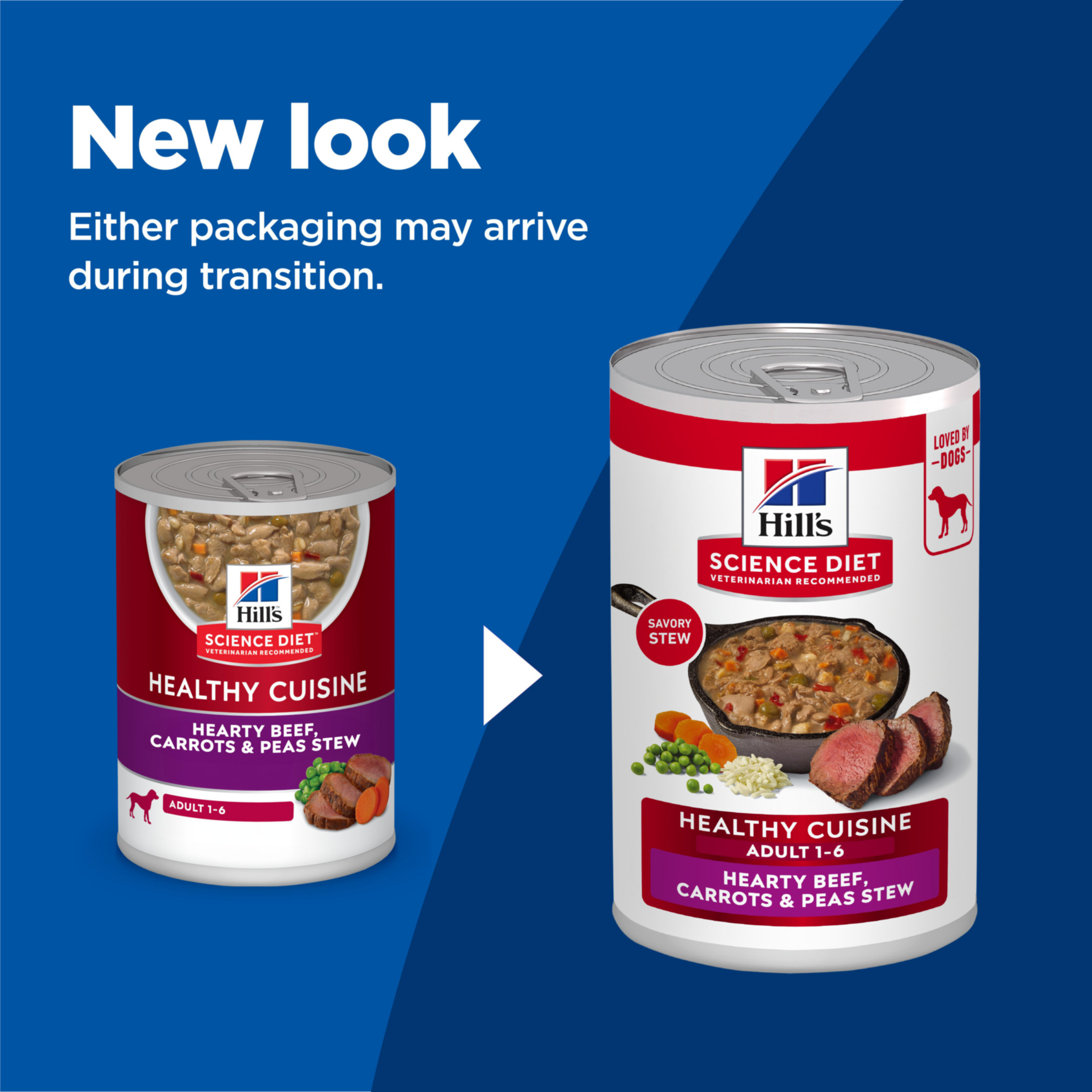 Hill's Science Diet Canned Dog Food Adult Healthy Cuisine Braised Beef, Carrots & Peas Stew product detail 1