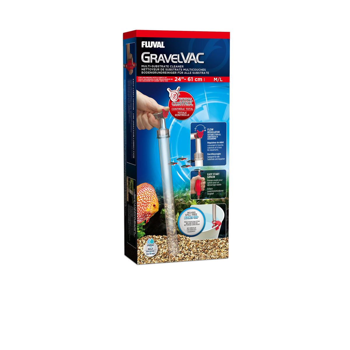 Fluval Gravel Vac Substrate Cleaner - Medium / Large | PeekAPaw Pet Supplies