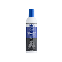 Fido's Black Gloss Shampoo & Conditioner for dogs and cats 250 mL bottle, front of pack