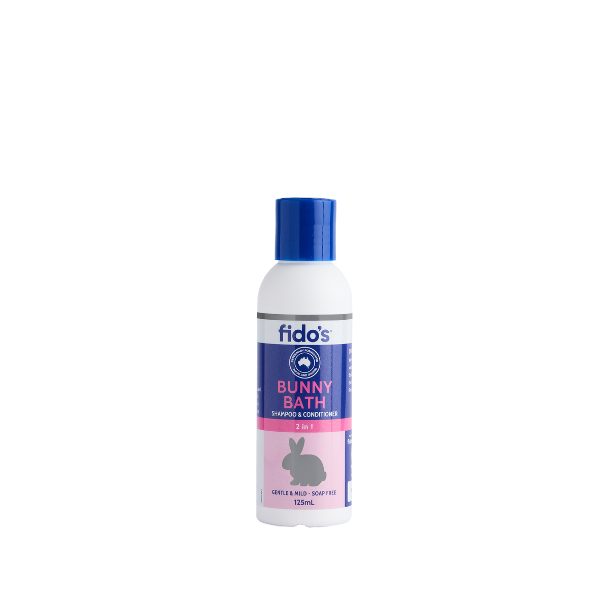 Fido's Friend Bunny Bath Shampoo & Conditioner for rabbits and guinea pigs 125 mL bottle, front of pack