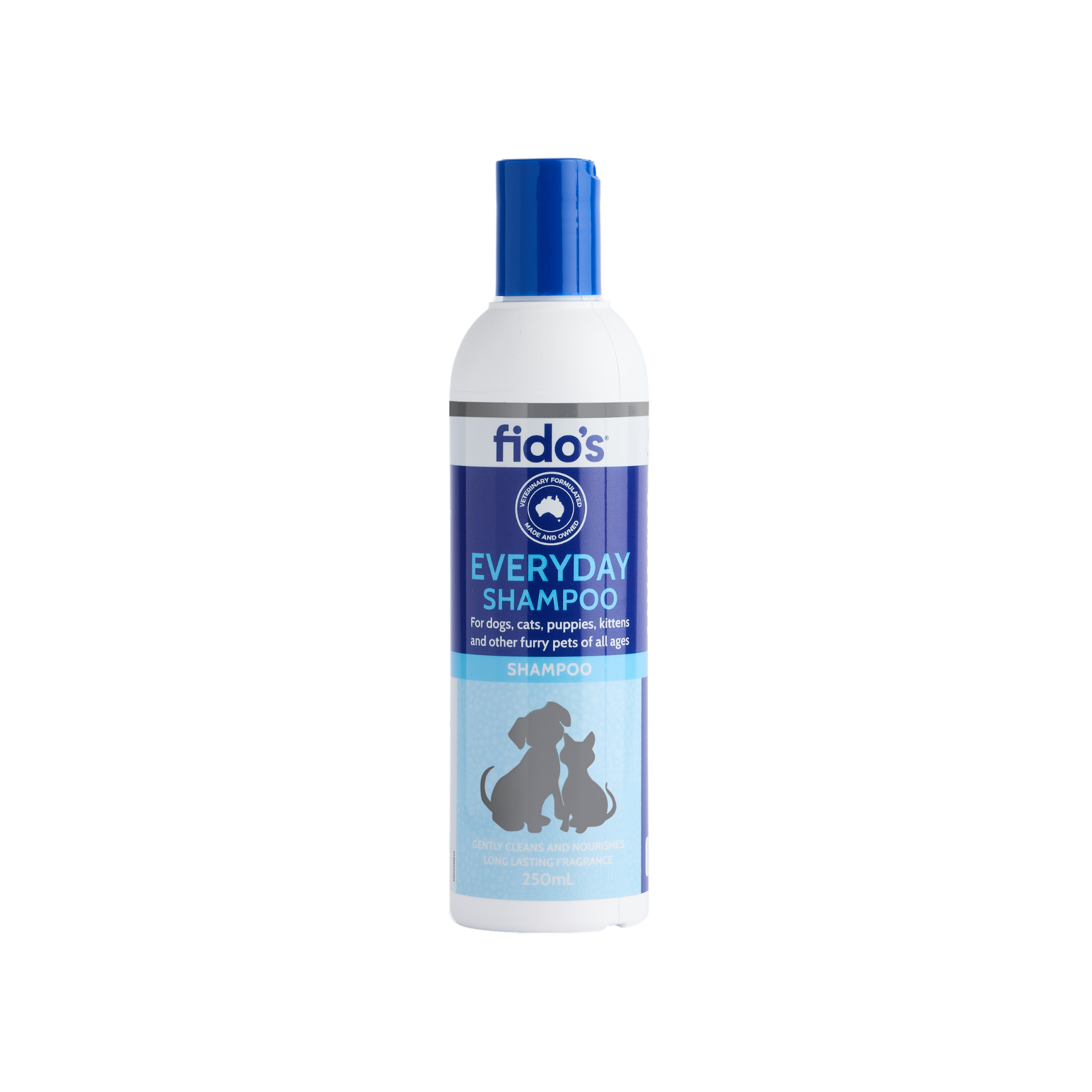 Fido's Everyday Moisturising Shampoo for dogs and cats 250 mL bottle, front of pack