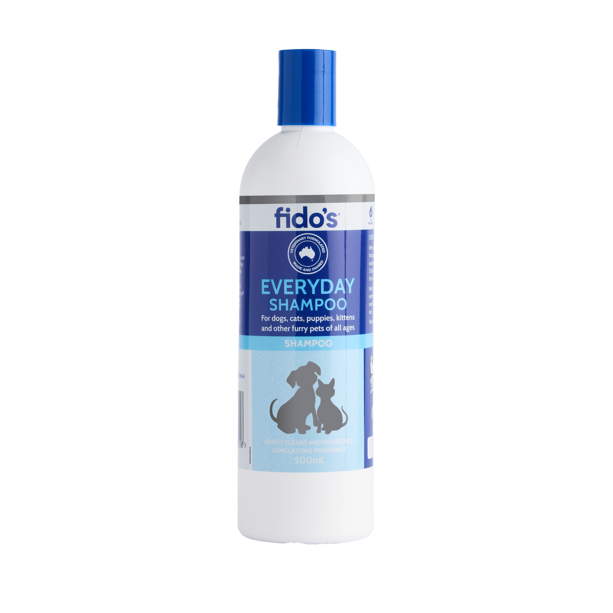 Fido's Everyday Moisturising Shampoo 500 mL bottle, front of pack