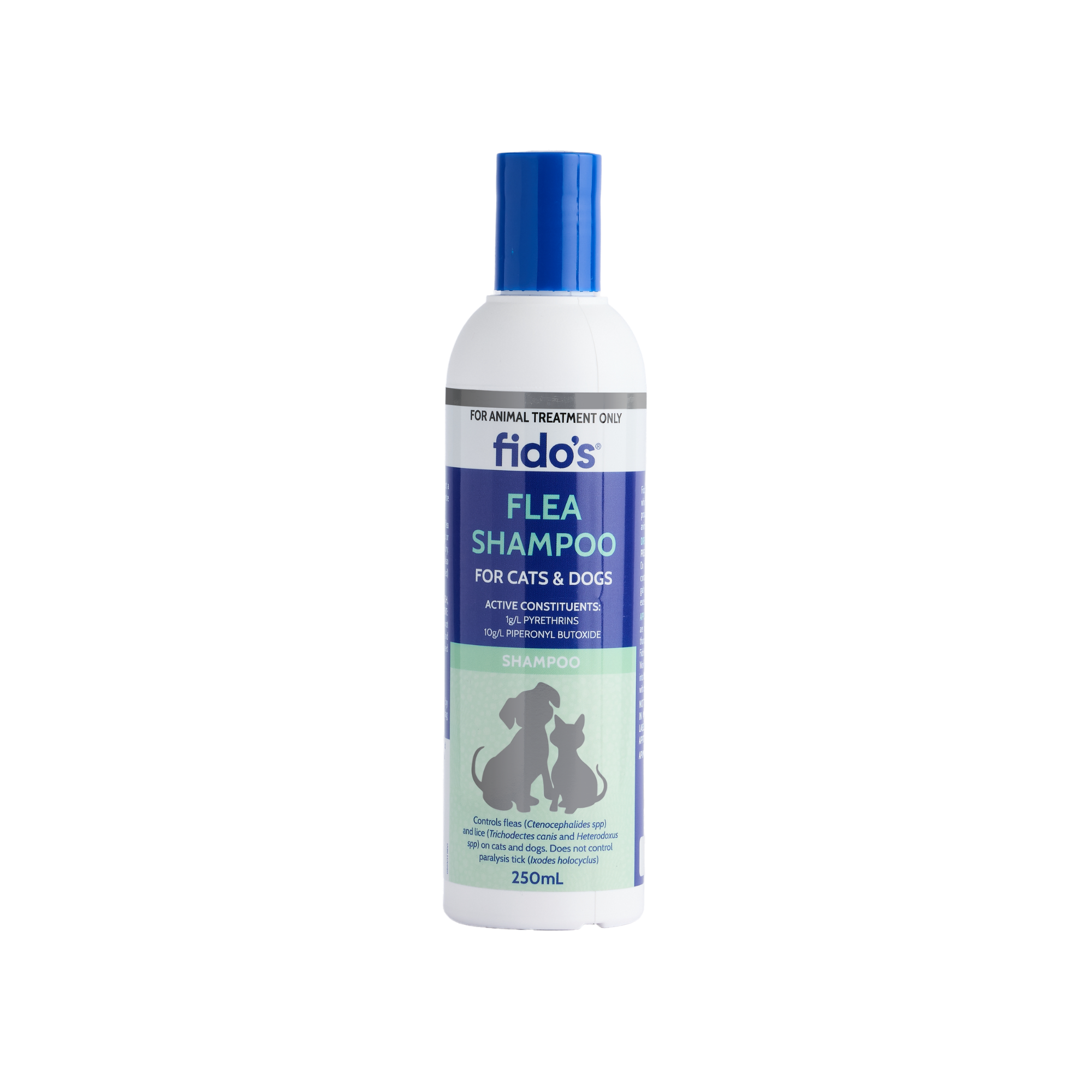 Fido's Flea Shampoo for dogs and cats 250 mL bottle, front of pack