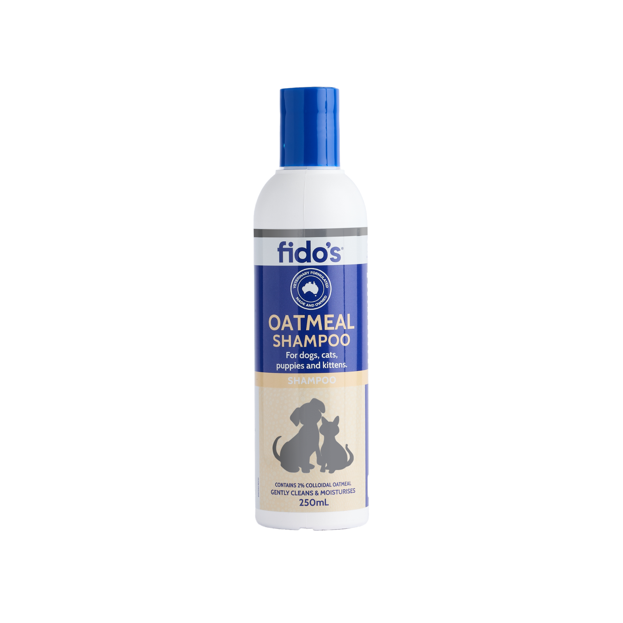 Fido's Oatmeal Shampoo with 2% colloidal oatmeal 250 mL bottle, front of pack
