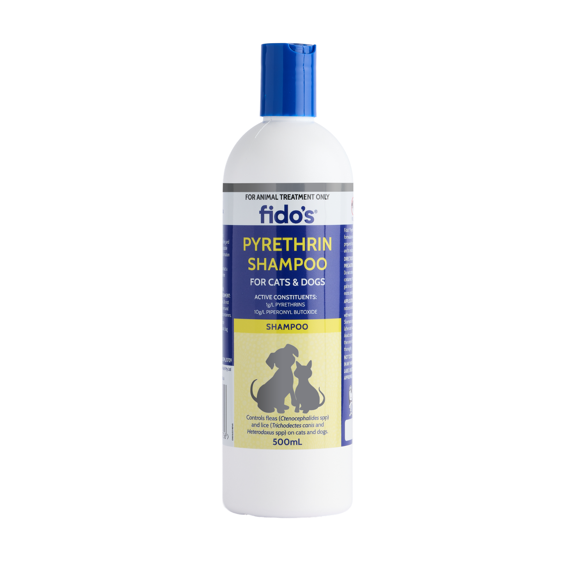 Fido's Pyrethrin Shampoo 500 mL bottle, front of pack