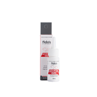 Fido's Styptic Gel 30 mL bottle for dogs and cats, standing in front of its red retail hanging card