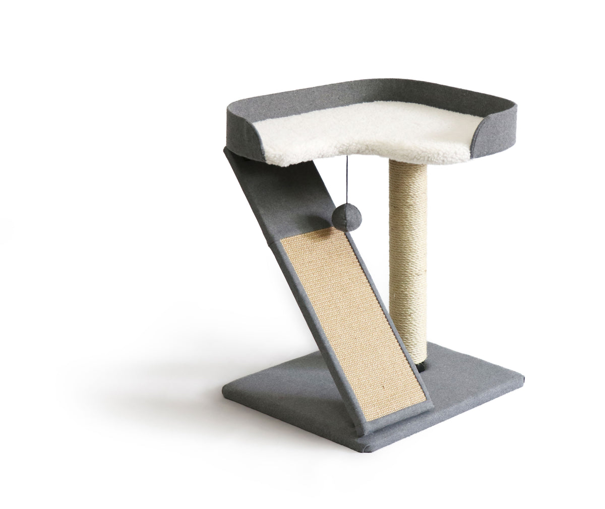 FurKidz Cat Scratch Post Click Fit - Single Post with Scratch Ramp 40 X 47 X 58cm | PeekAPaw Pet Supplies