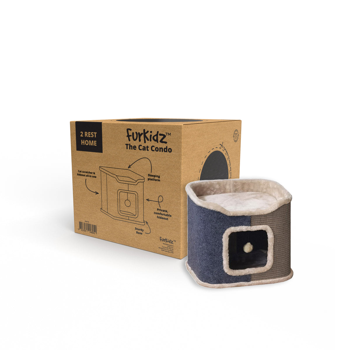 FurKidz The Cat Condo Rest Home - 2 Rest Home | PeekAPaw Pet Supplies