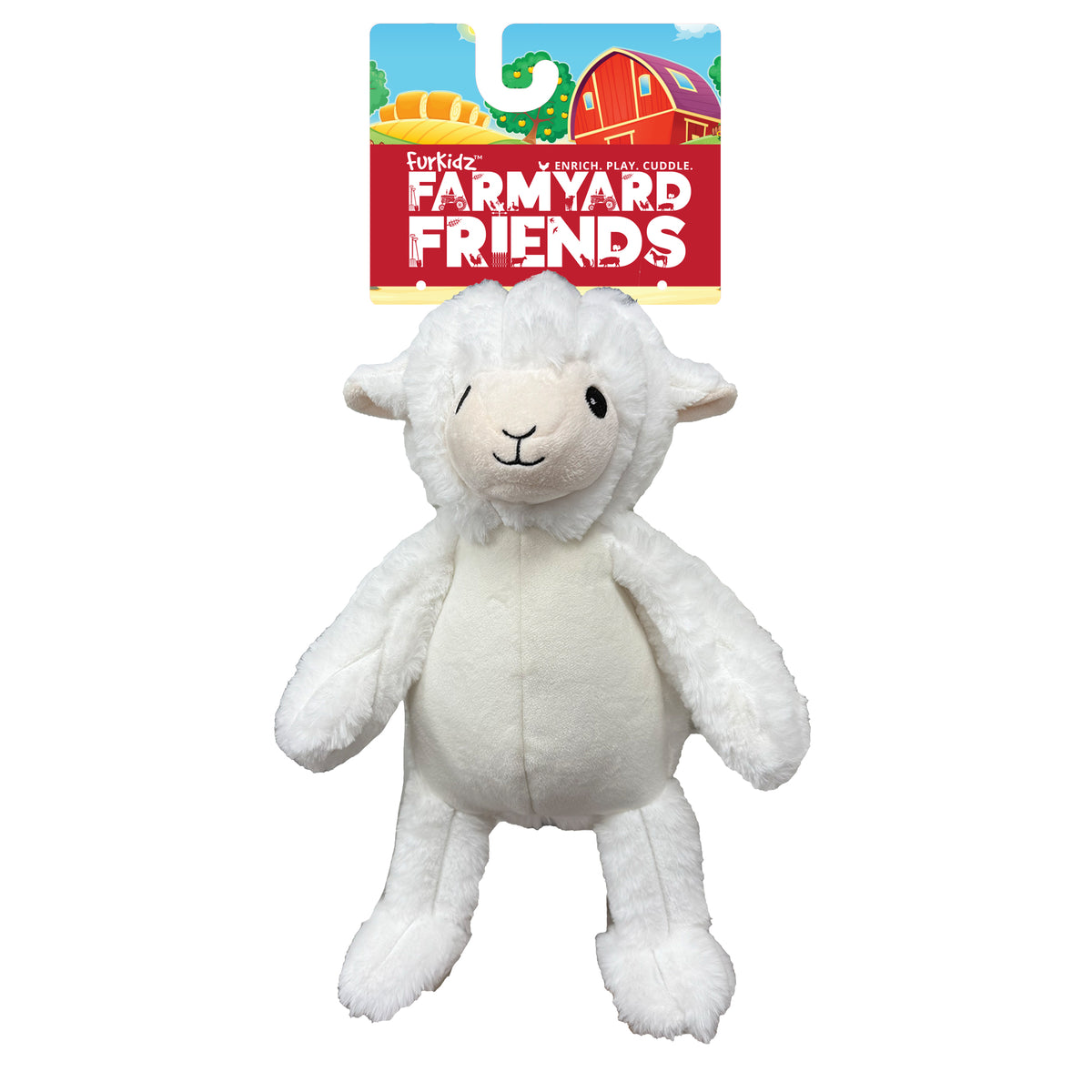 FurKidz Dog Toys Farmyard Friends Sheep - 40cm | PeekAPaw Pet Supplies