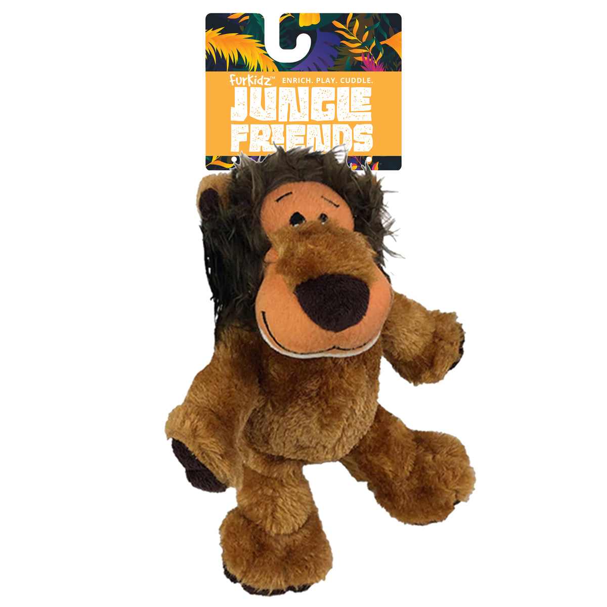 FurKidz Dog Toys Jungle Friends Lion - 20cm | PeekAPaw Pet Supplies