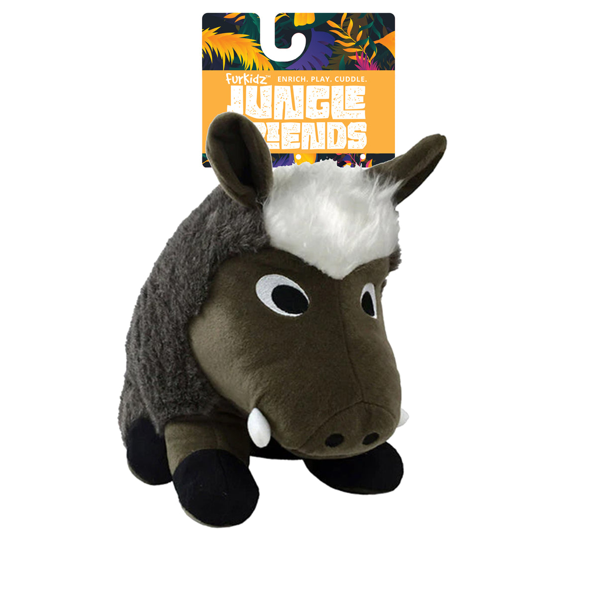 FurKidz Dog Toys Jungle Friends Warthog - 20cm | PeekAPaw Pet Supplies
