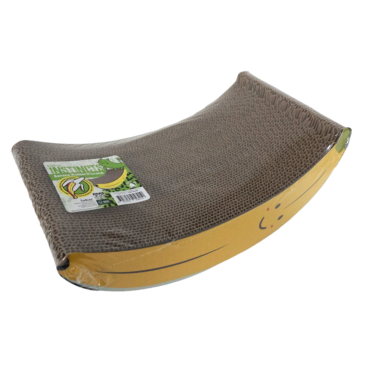 FurKidz Cat Banana Wobble Scratcher 22 X 16 X 10cm - Default Title | PeekAPaw Pet Supplies