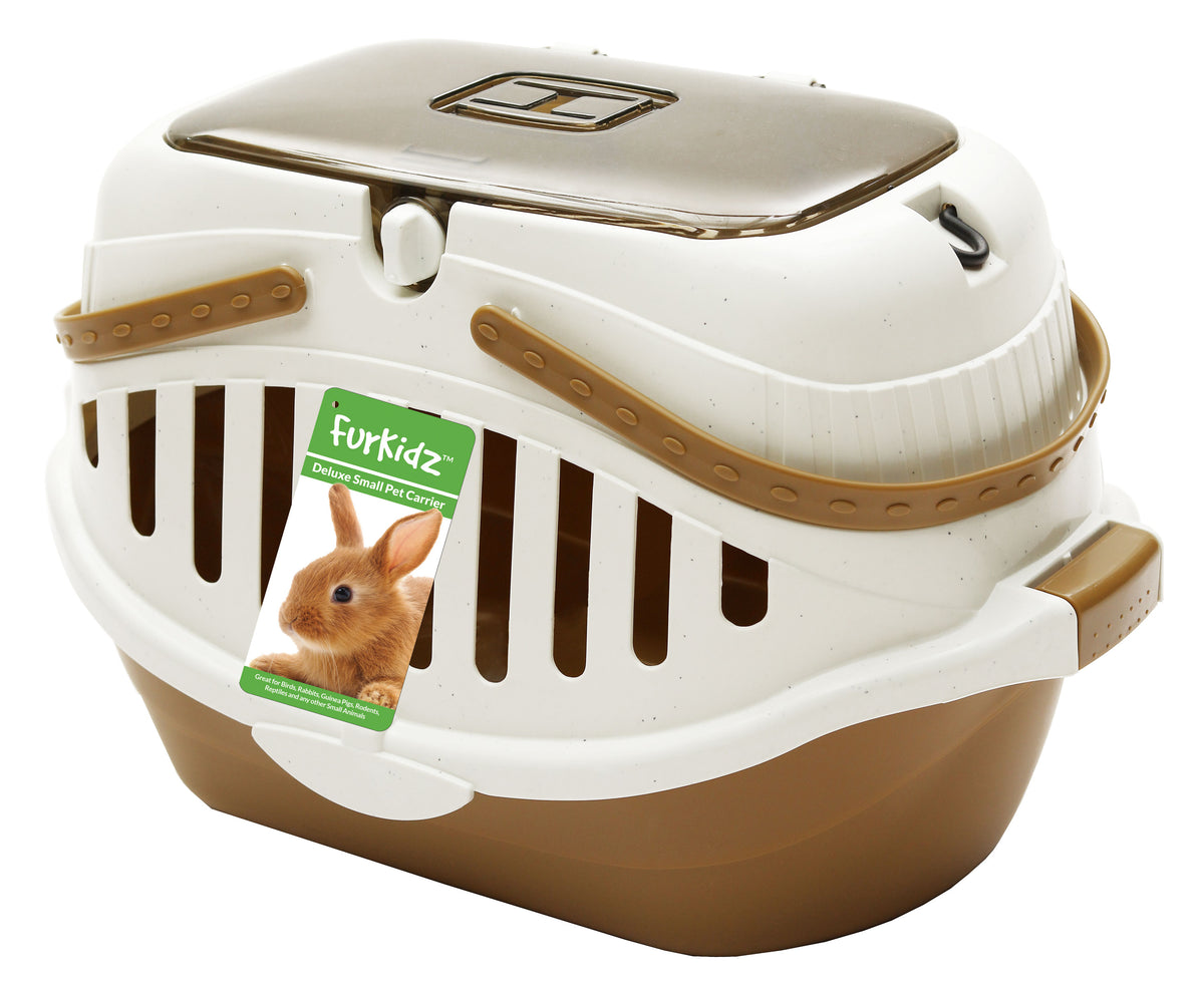 FurKidz Small Animal Carrier - Large 51 X 32 X 32cm Brown | PeekAPaw Pet Supplies