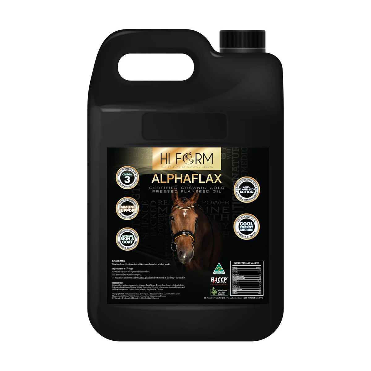 Hi Form AlphaFlax cold pressed flaxseed oil for horses