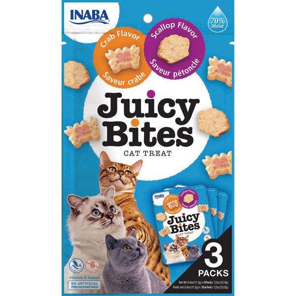 Inaba Cat Treat Juicy Bites Scallop & Crab