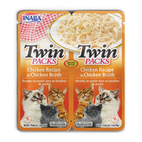 Inaba Twin Packs Chicken Recipe in Chicken Broth, front of the joined twin pouch