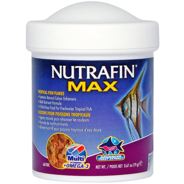 Nutrafin Max Tropical Fish Flakes - 19g | PeekAPaw Pet Supplies