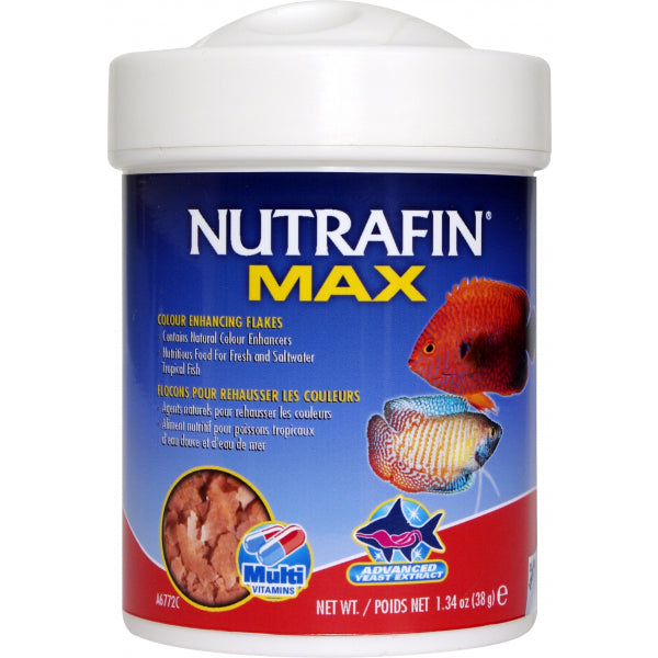 Nutrafin Max Tropical Colour Enhance Flakes - 38g | PeekAPaw Pet Supplies
