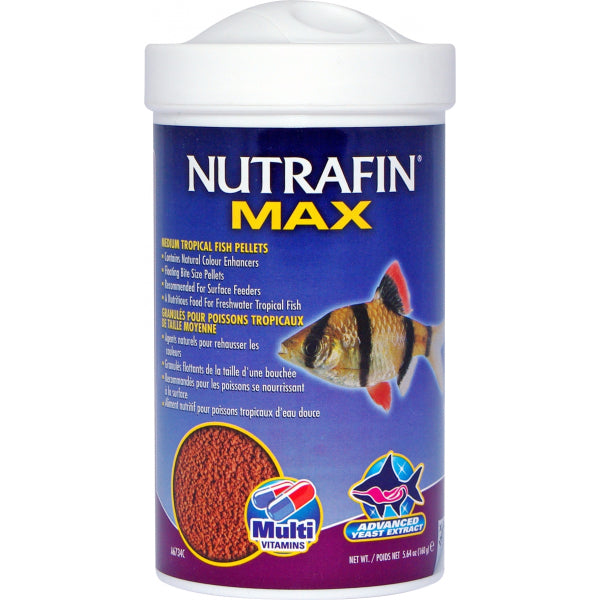 Nutrafin Max Medium Tropical Pellets - 160g | PeekAPaw Pet Supplies