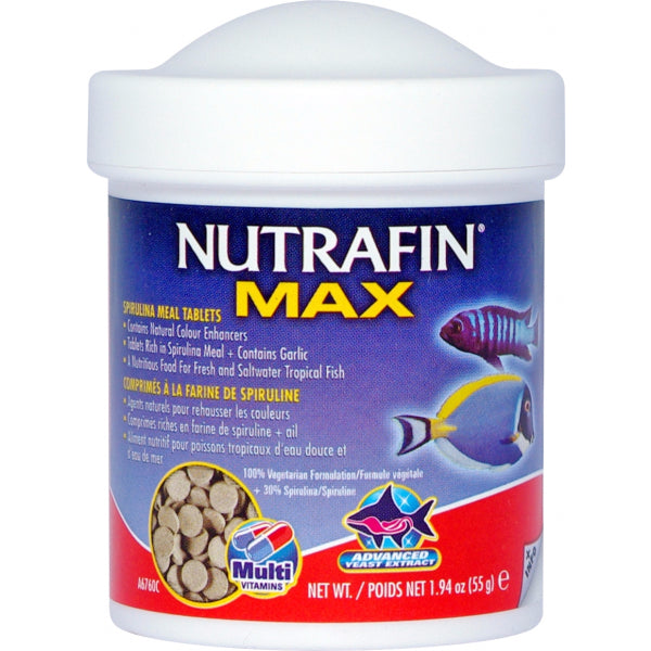 Nutrafin Max Sinking Spirulina Tablets - 55g | PeekAPaw Pet Supplies
