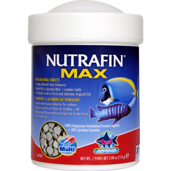 Nutrafin Max Sinking Spirulina Tablets - 110g | PeekAPaw Pet Supplies