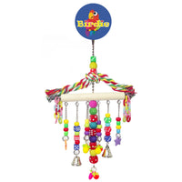 Birdie Large Hanger with Beads Dice Plastic Chain, dice and beads strung down a plastic chain