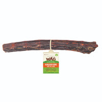 Kangaroo King Tail treat with WAG hang-tag, on a plain background
