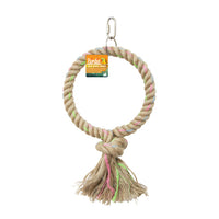 Birdie Jute Parrot Ring Single in the smaller 16cm size, one jute-wrapped ring