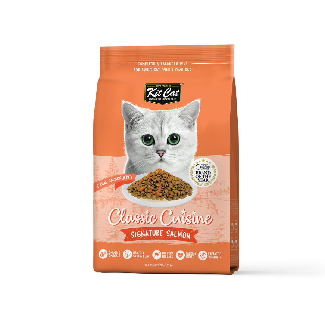 Kit Cat Premium Dry Cat Food Signature Salmon pack front